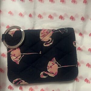 Vera Bradley Black and Pink Quilted Wallet